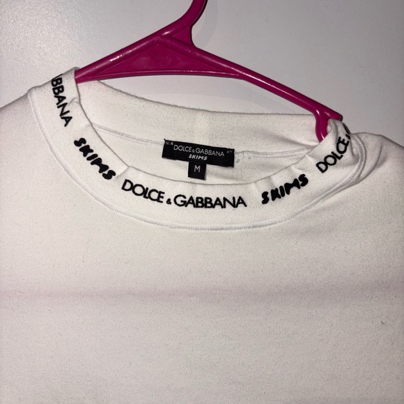 SKIMS DOLCE & GABBANA White Long Sleeve - Picture 3 of 4